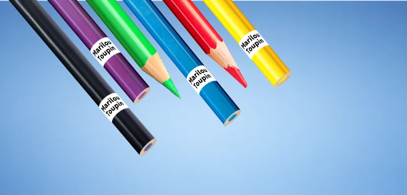Étiquettes pour crayons