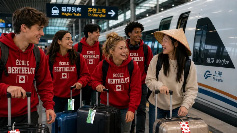 Voyage étudiant à Shanghai : valises munies d'étiquettes pour bagage